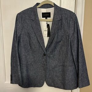 NWT Banana Republic navy linen blazer